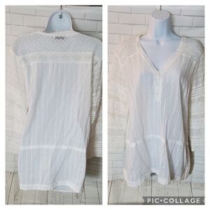 Studio West Vintage Lace Sleeve Blouse